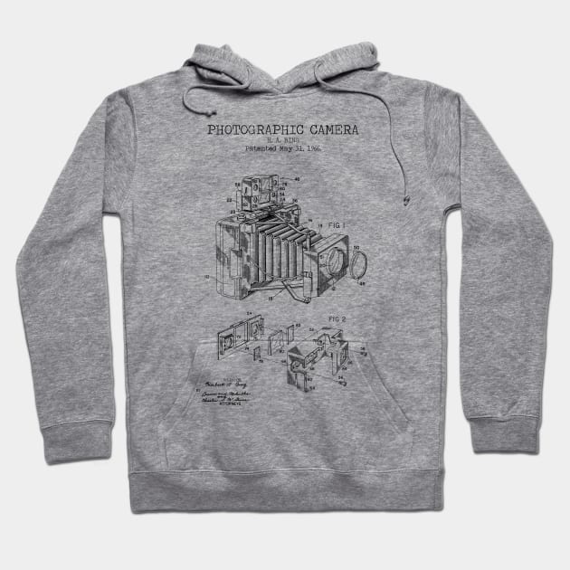 PHOTOGRAPHIC CAMERA patent Hoodie by Dennson Creative